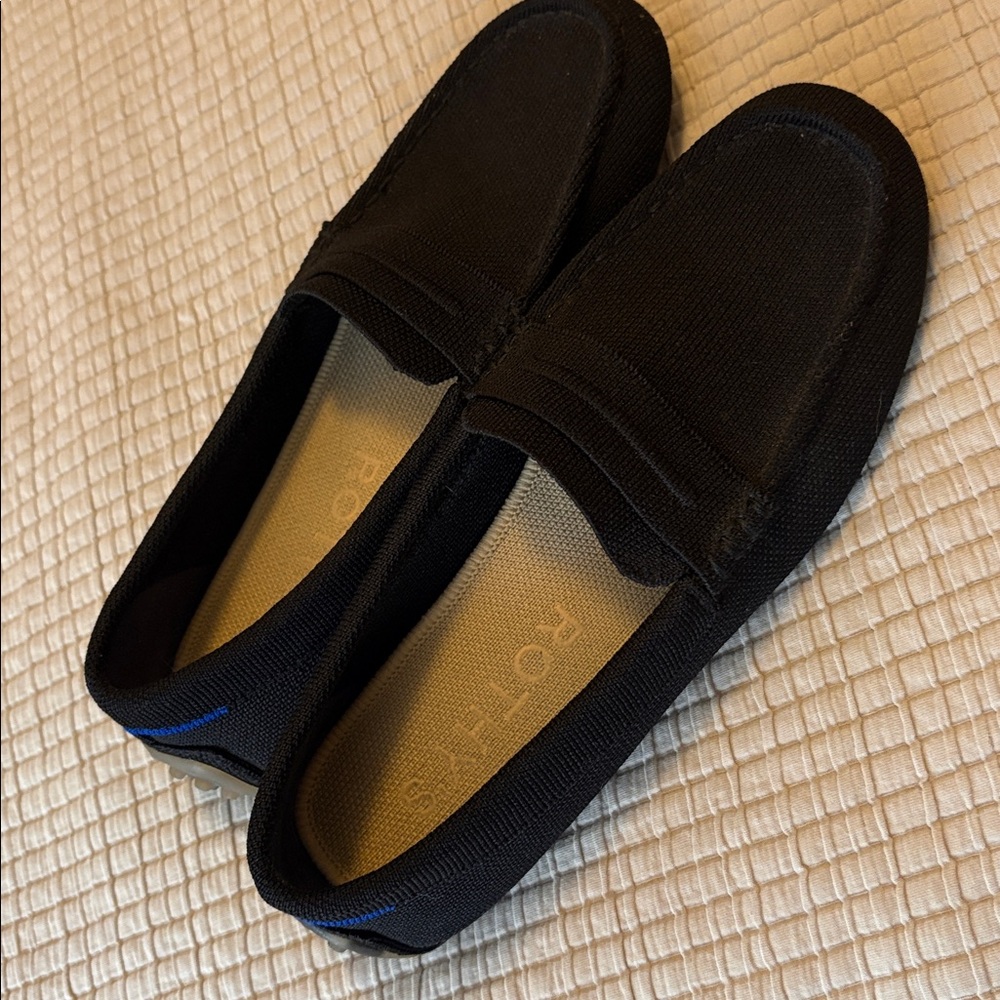 Rothy's Women’s Slip-On Driver Loafers with Blue Accent